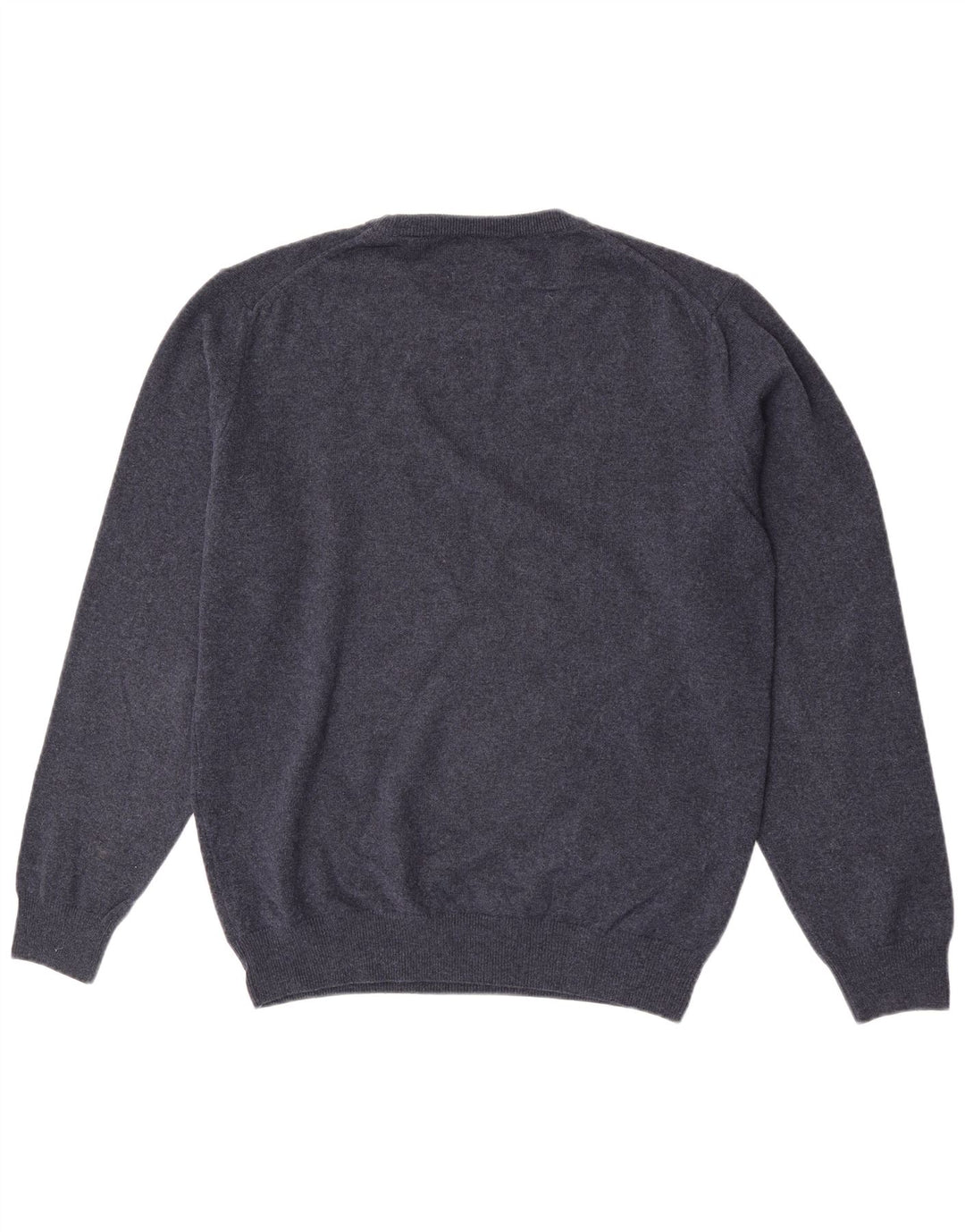 Gant Herren-Pullover mit Rundhalsausschnitt, groß, marineblaue Lammwolle