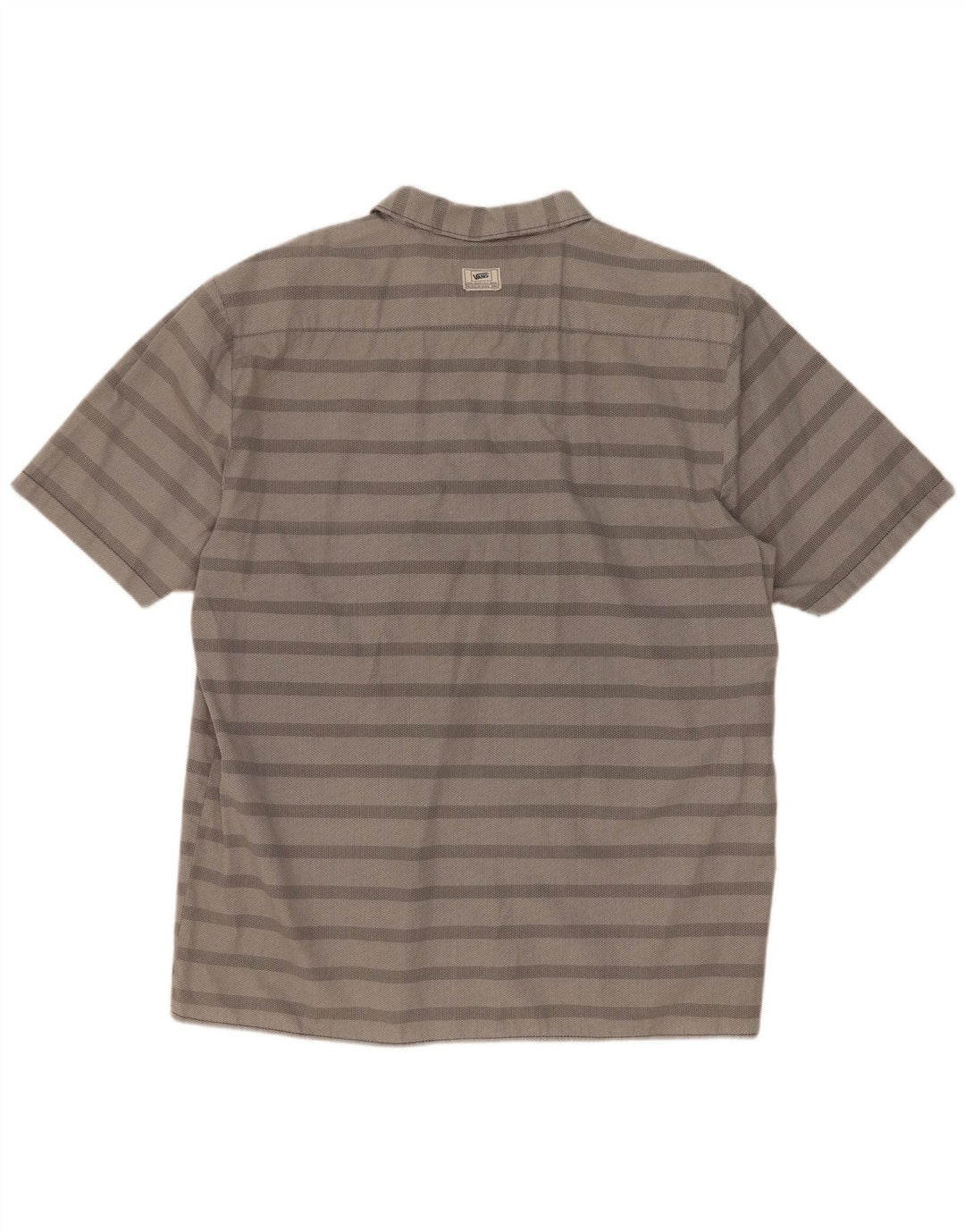 Vans Herren Kurzarmhemd XL grau gestreift aus Baumwolle