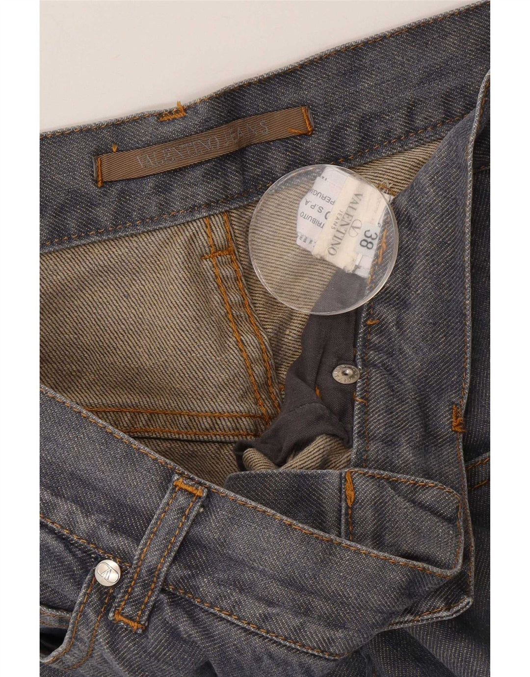 VALENTINO Herren Straight Jeans W38 L29 Blau