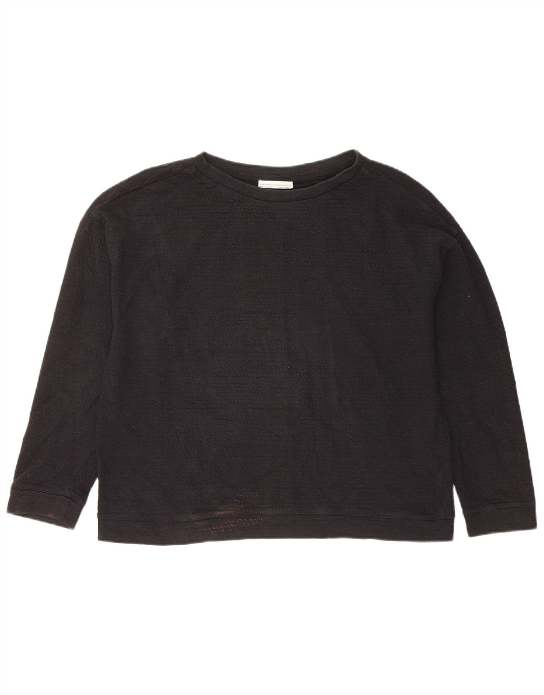 Zara Damen-Sweatshirt-Pullover UK 14 Mittelmarineblaue Baumwolle