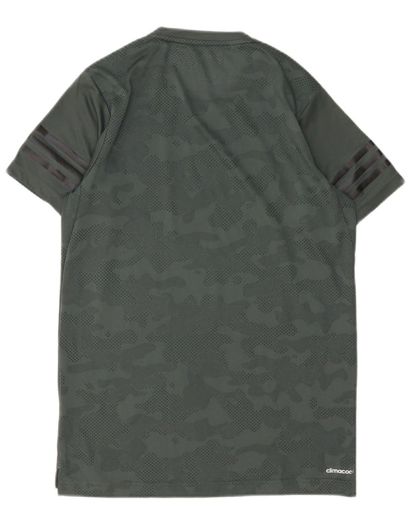 Adidas Herren Climacool T-Shirt Top XS Grün Camouflage Polyester