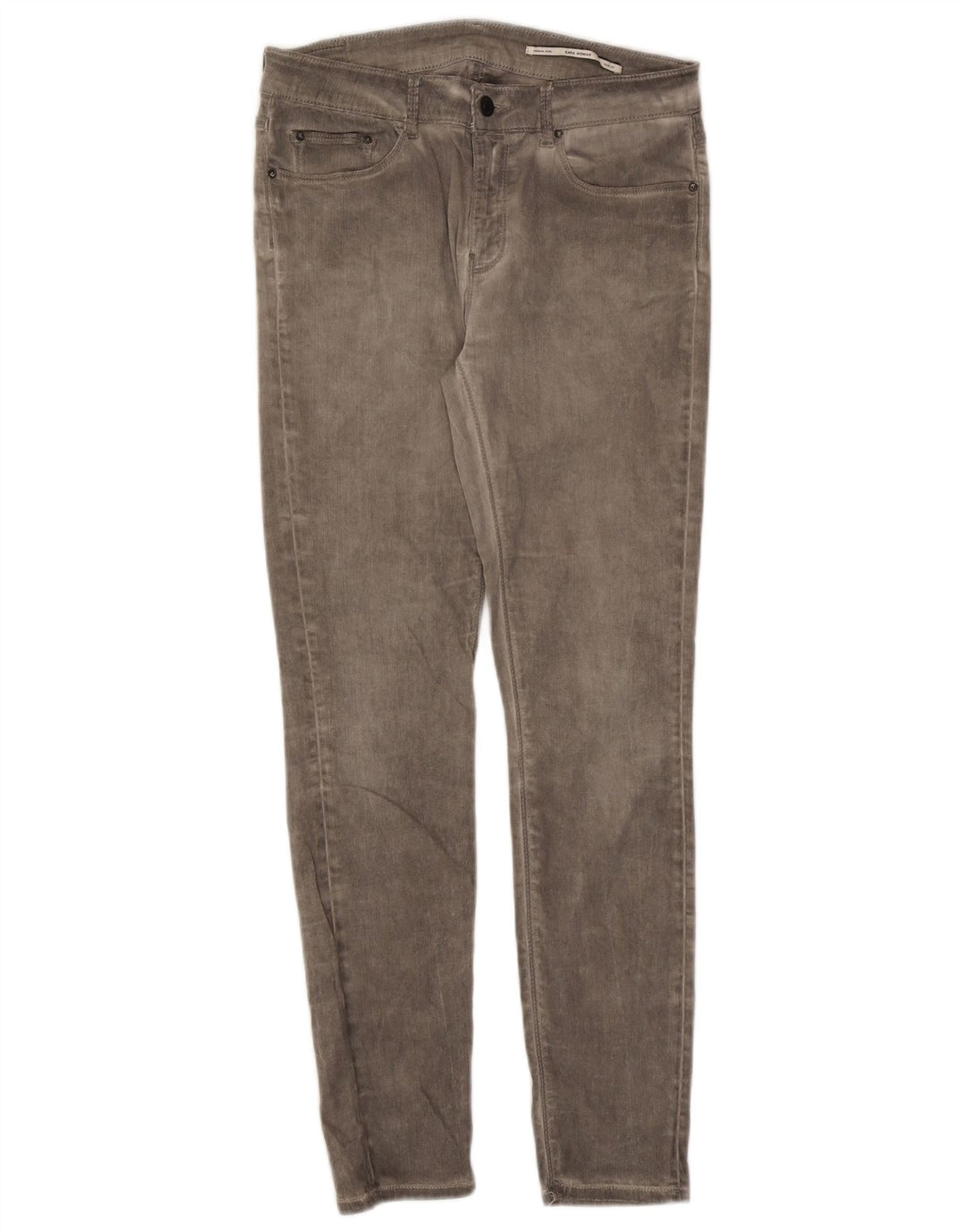 Zara Damen Slim Jeans EU 42 Large W32 L29 Grau
