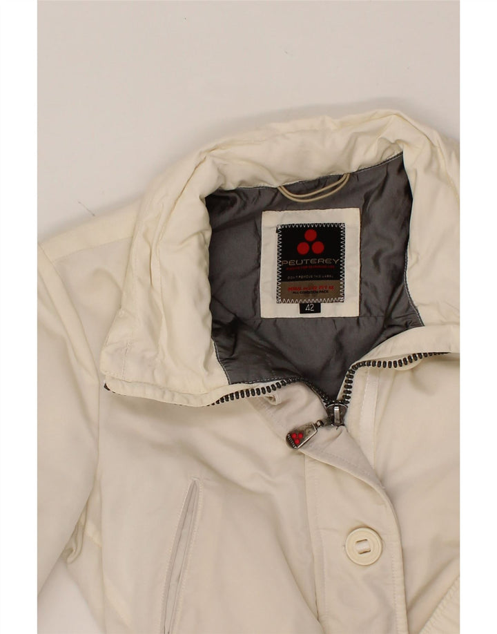 PEUTEREY Womens Padded Jacket IT 42 Medium Off White Polyamide Vintage PEUTEREY and Second-Hand PEUTEREY from Messina Hembry 