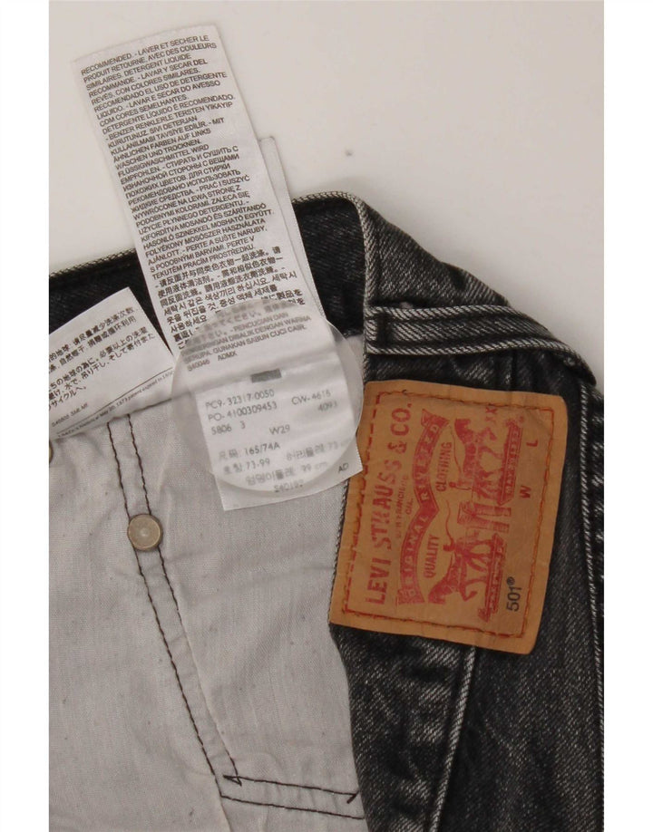 Levi's Damen 501 Denim Shorts W29 mittelgraue Baumwolle