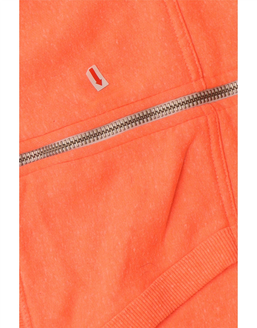 SUPERDRY Damen-Kapuzenpullover mit grafischem Reißverschluss, Gr. 10, Größe S, Orange, Baumwolle