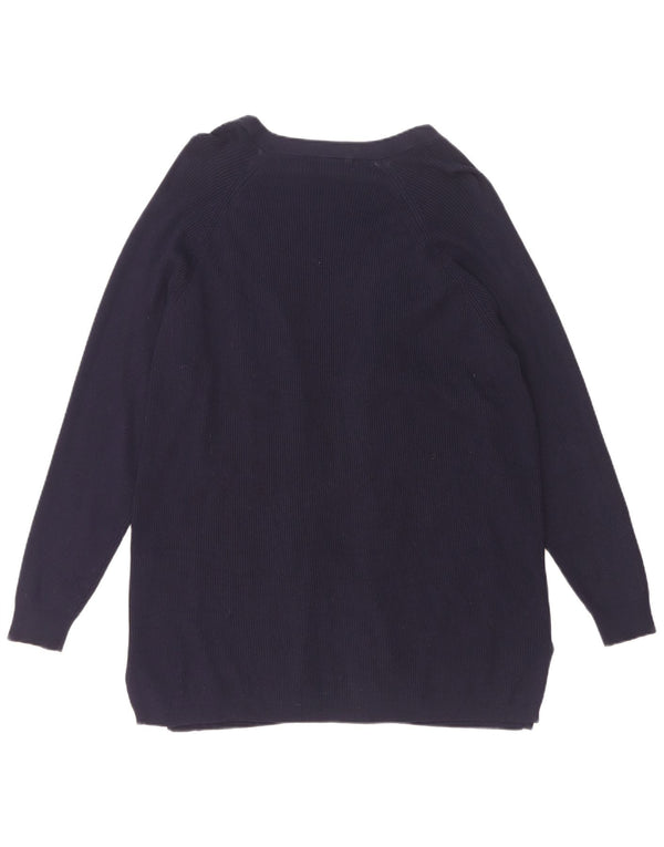 Marks & Spencer Offener Damen-Cardigan-Pullover UK 14 Large Marineblaue Viskose