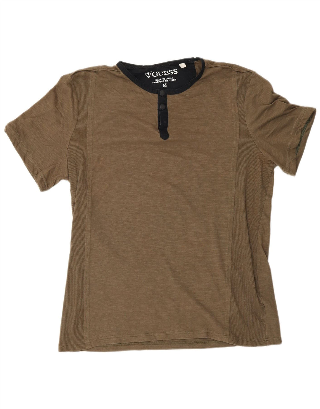 Guess Herren T-Shirt Top Medium Khaki Baumwolle