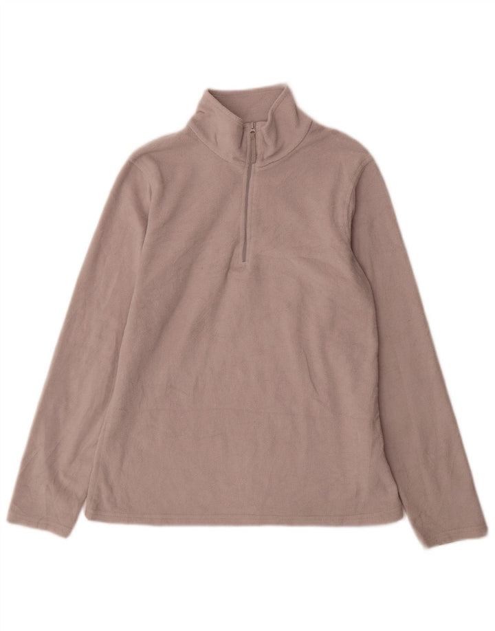 Mountain Warehouse Herren-Fleecepullover mit Reißverschluss am Kragen, Mittelgrau