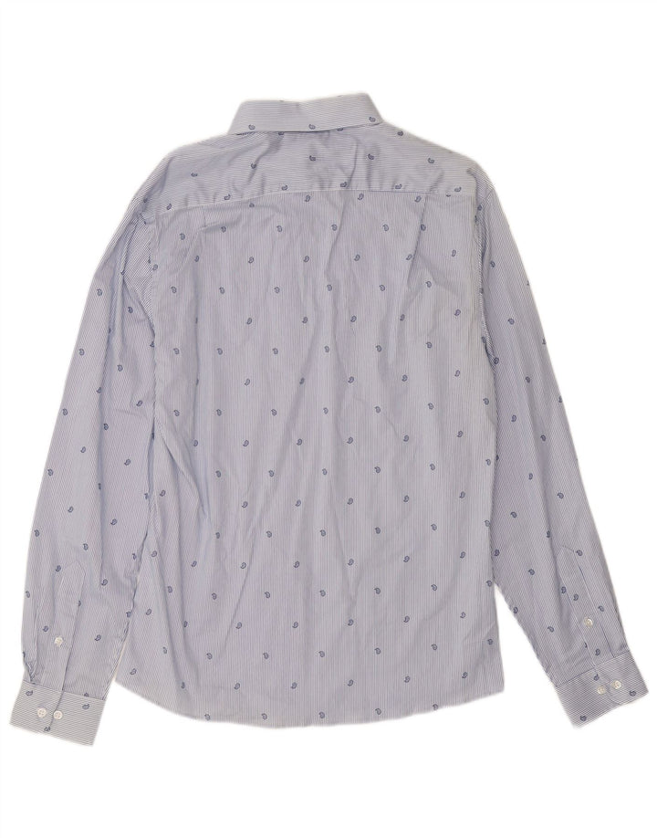 TOMMY HILFIGER Herren-Stretchhemd Größe 15 1/2 Mittelblauer Nadelstreifen