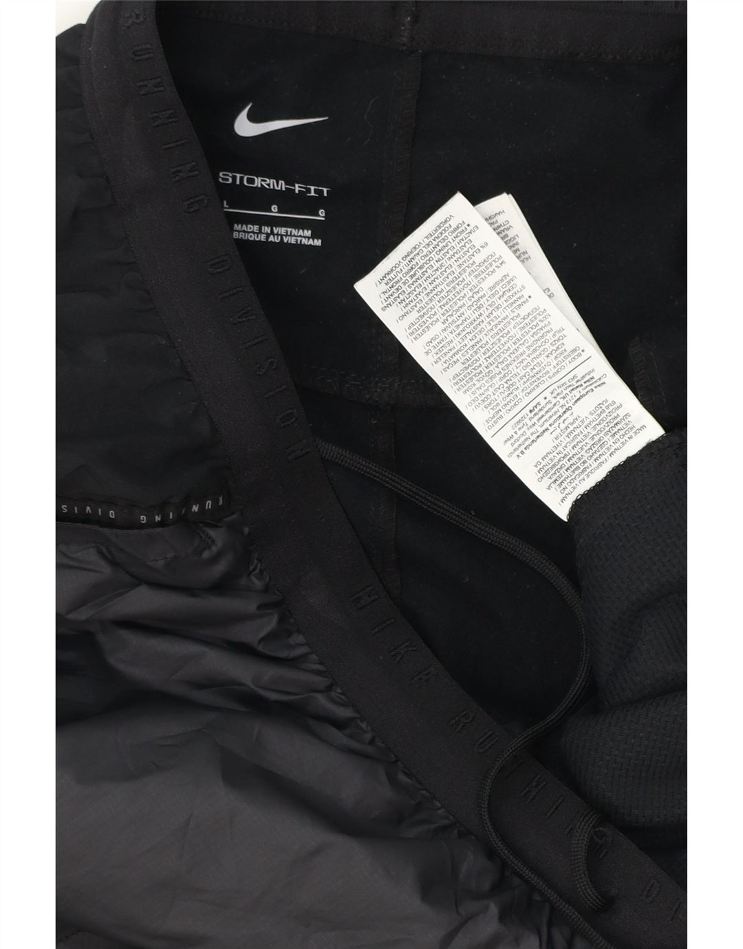 Nike Storm-Fit-Trainingshose für Herren, groß, schwarzes Farbblock-Polyester