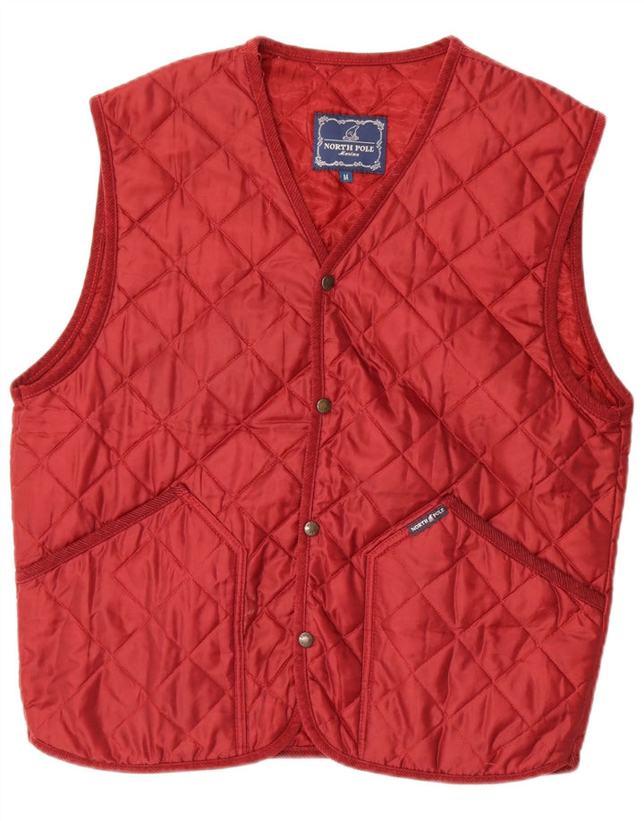 North Pole Steppweste für Herren, UK 38, mittelrotes Nylon