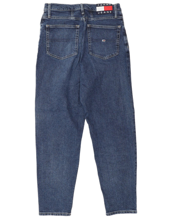 Tommy Hilfiger Damen Mom High Waist Tapered Jeans W29 L32 Blaue Baumwolle