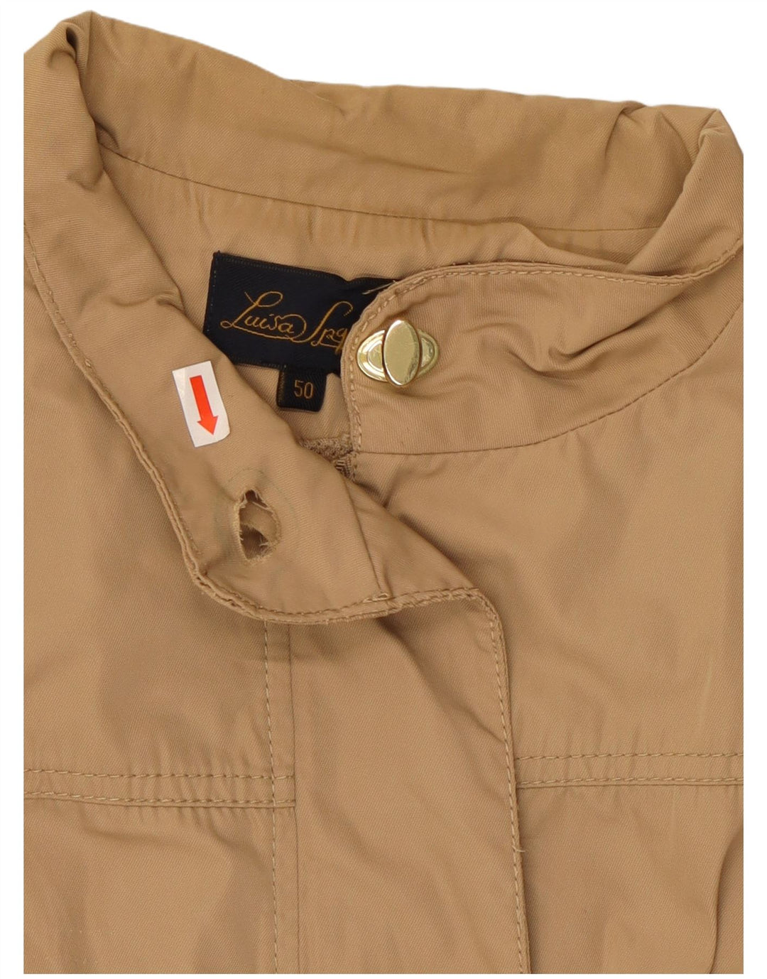 LUISA SPAGNOLI Damen Militärjacke IT 50 XL Beige Polyester