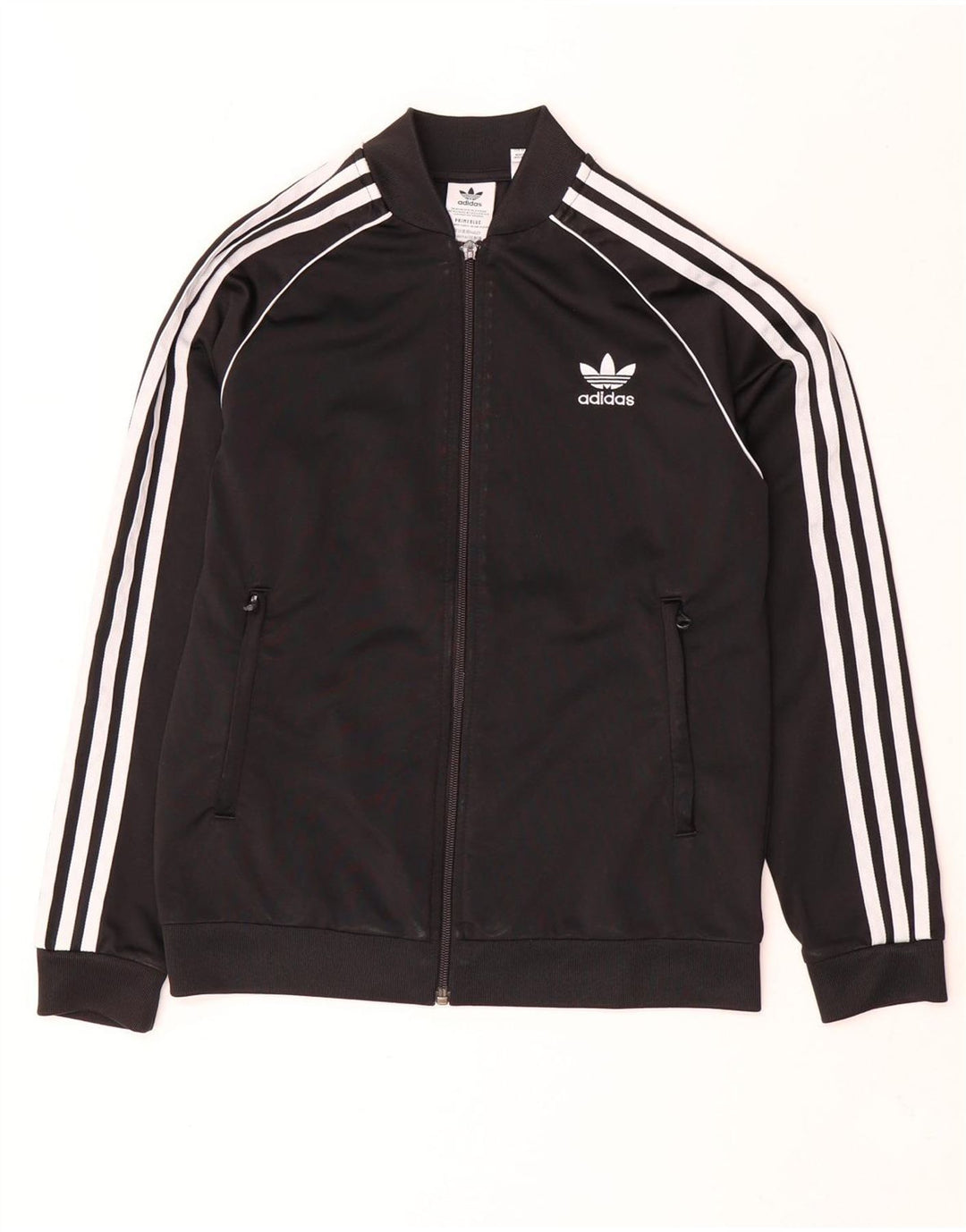 Adidas Jungen Trainingsanzug Top Jacke 12-13 Jahre Schwarzes Polyester