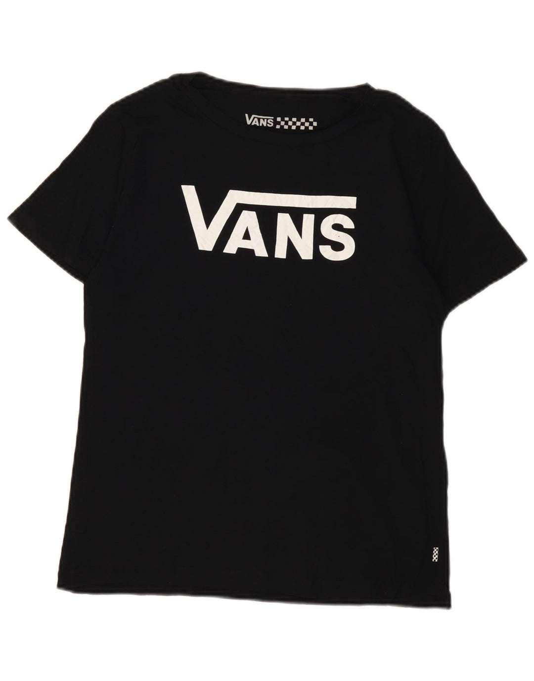 VANS Damen Graphic T-Shirt Top UK 12 Medium Schwarz