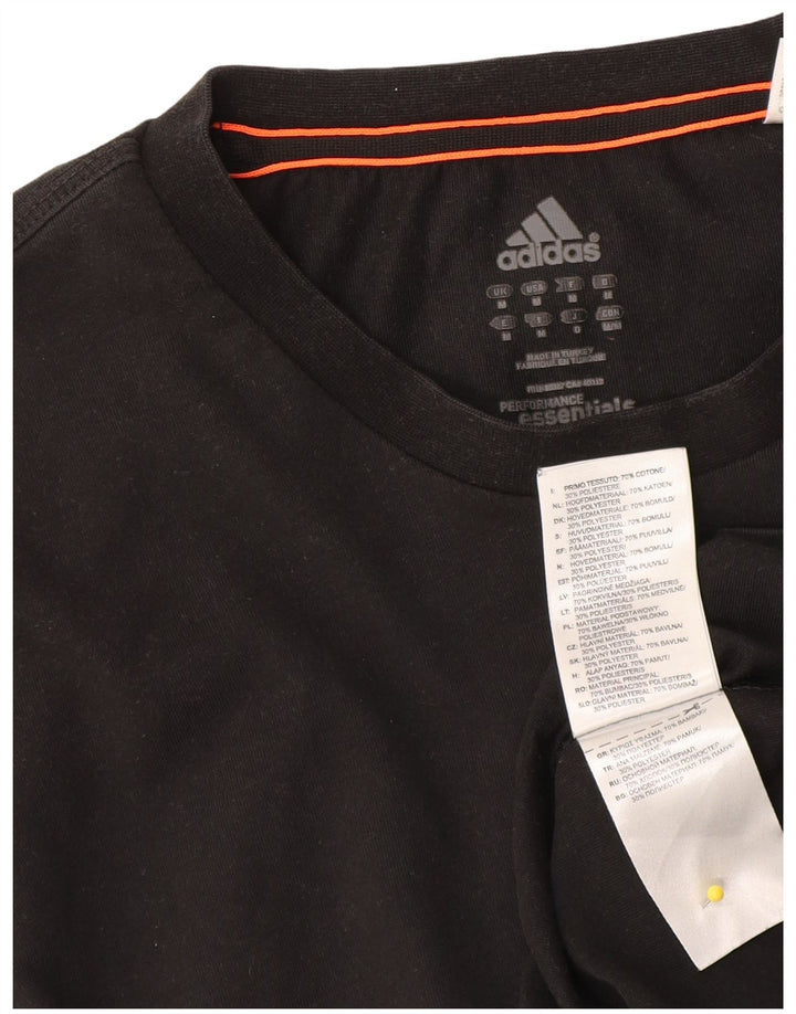 Adidas Herren Grafik T-Shirt Top Medium Schwarz Baumwolle