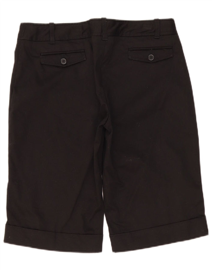 Oasis Freizeitshorts für Damen UK 12 Medium W34 Schwarze Baumwolle