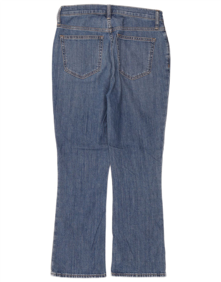 J. Crew Damen Mid Rise Crop Flared Jeans W26 L27 Blaue Baumwolle