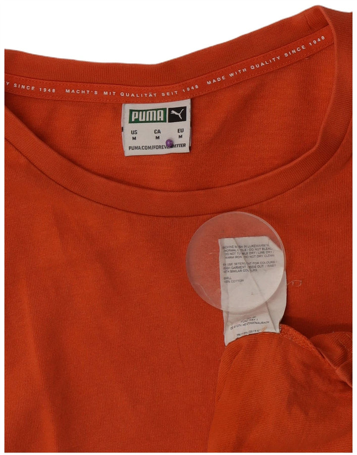 Puma Herren T-Shirt Top Mittelorange Baumwolle