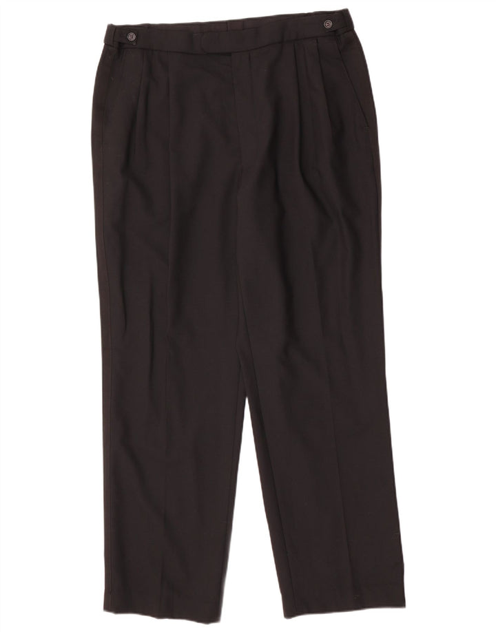 Marks & Spencer Herren-Anzughose mit Pegged-Anzug, W36, L31, schwarze Wolle