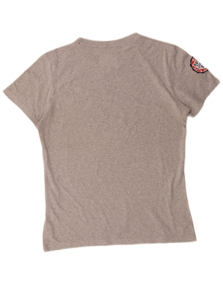 Superdry Herren Grafik-T-Shirt-Oberteil aus mittelgrauer Baumwolle