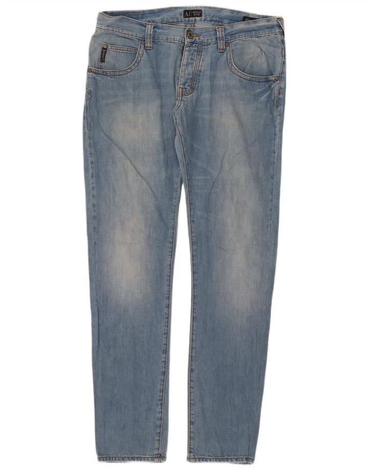 Armani Damen Slim Jeans W34 L33 Blaue Baumwolle