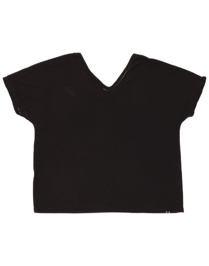 Ellesse Damen T-Shirt Top UK 18 XL Schwarz