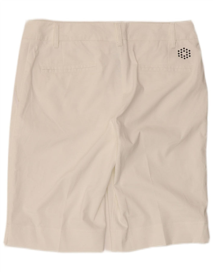 Puma Damen Chinoshorts UK 12 Medium W34 Weiß Polyester