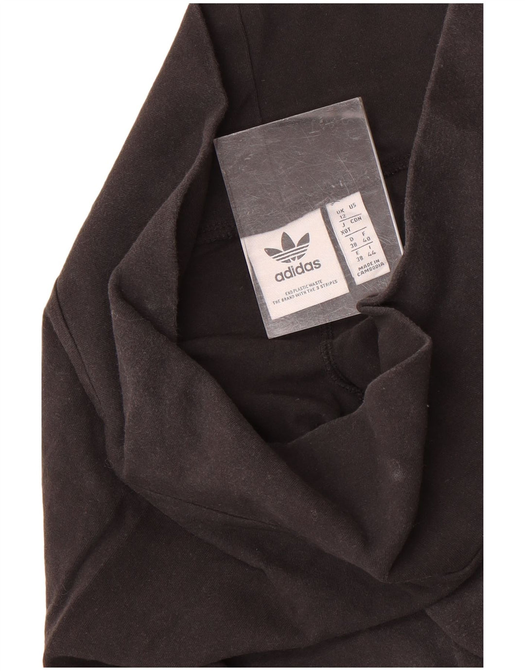 ADIDAS Damen Leggings UK 12 Medium Schwarz