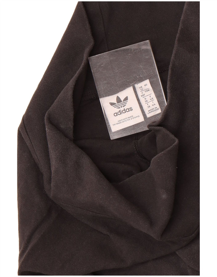 ADIDAS Damen Leggings UK 12 Medium Schwarz