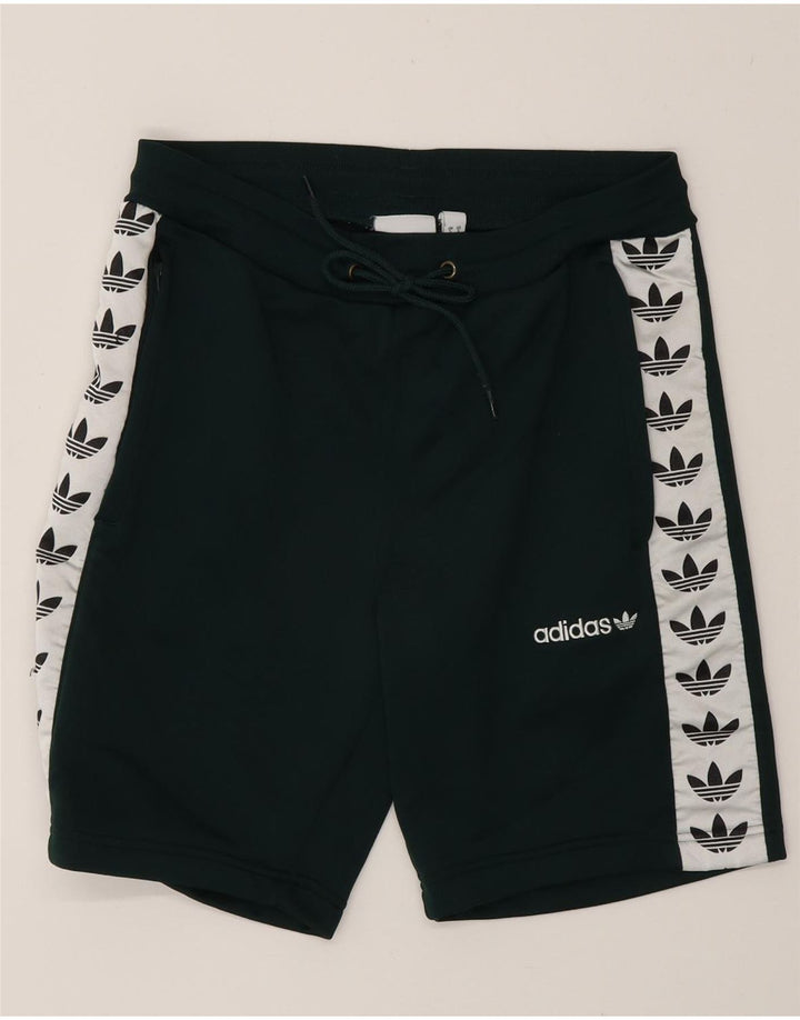 Adidas Herren Sportshorts mit Grafik, Größe S, grün, Farbblock-Polyester