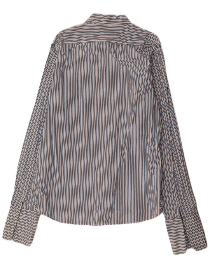 Jack Wills Formales Herrenhemd XL aus blau gestreifter Baumwolle