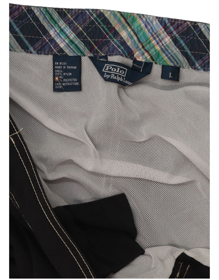 Polo Ralph Lauren Herren Cargo-Badeshorts, Größe L, Schwarz, Polyester