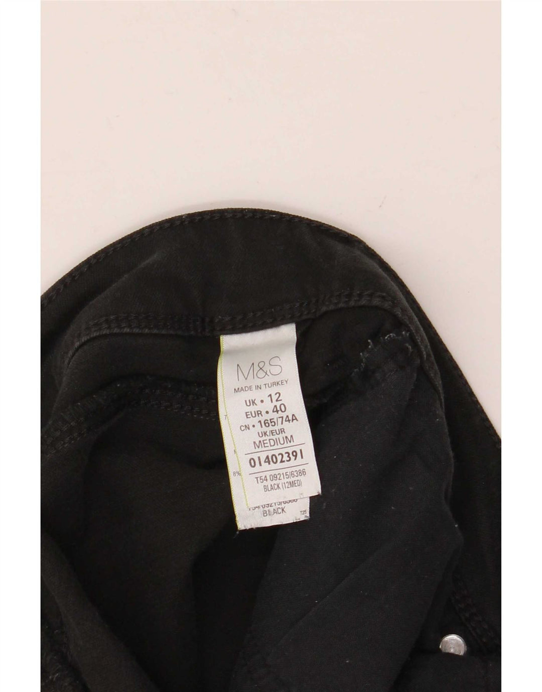 Marks & Spencer Damen Skinny Jeans UK 12 Medium W30 L26 Schwarz