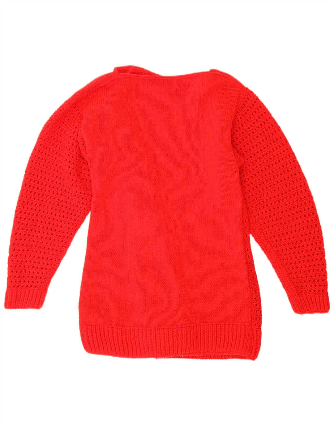 Vintage Herren-Pullover mit U-Boot-Ausschnitt, UK 12, Mittelrot