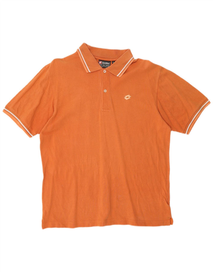 Lotto Herren Poloshirt XL Orange Baumwolle