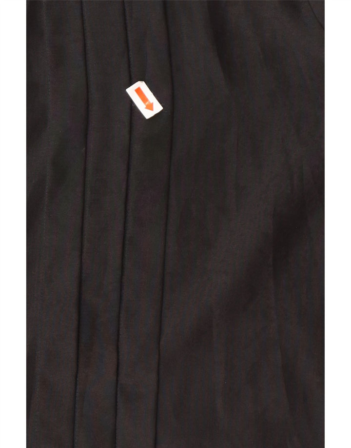 VINTAGE Damen Hemdbluse IT 46 Großes schwarzes Polyester