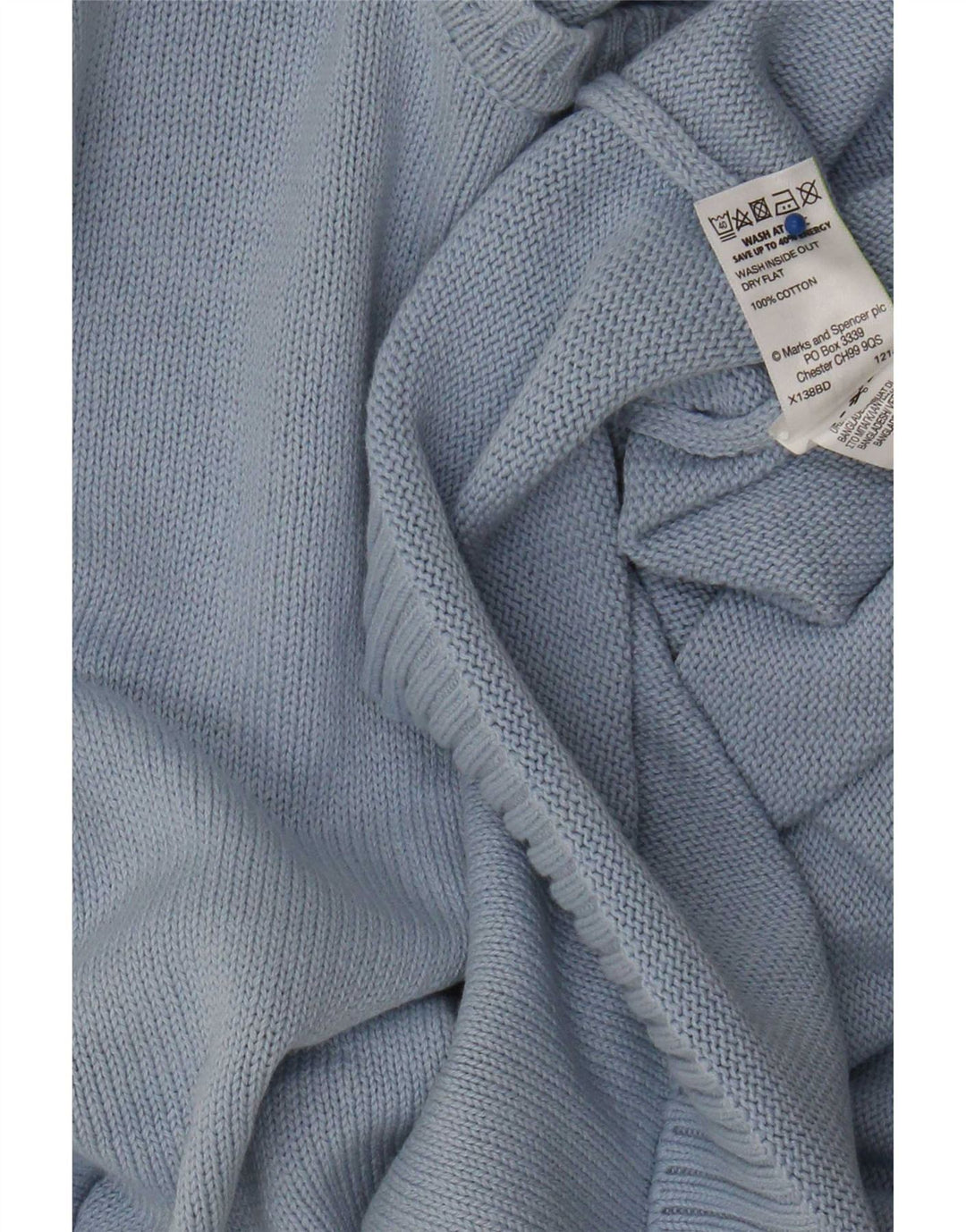 Marks & Spencer Damen-Pullover mit U-Boot-Ausschnitt, Gr. 16, Blau