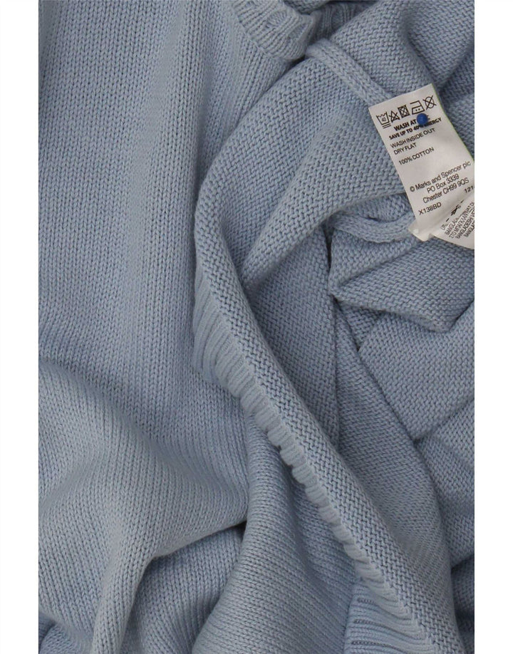 Marks & Spencer Damen-Pullover mit U-Boot-Ausschnitt, Gr. 16, Blau