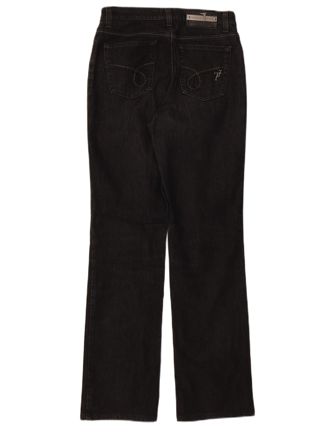 Trussardi Damen Bootcut Jeans W28 L31 Schwarze Baumwolle