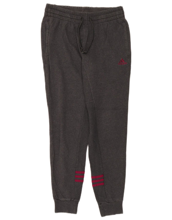 Adidas Damen Trainingshose Jogger UK 8/10 Small Graue Baumwolle