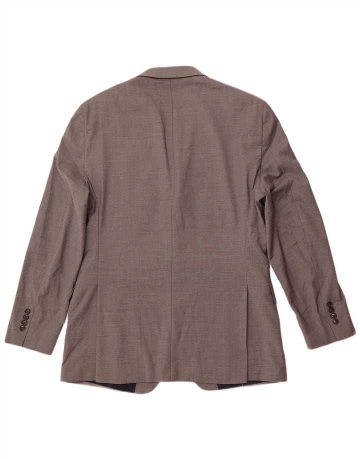 Tommy Hilfiger Herren Longline 2-Knopf-Blazerjacke EU 42 XL Graue Wolle