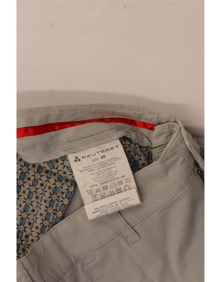 PEUTEREY Slim Chino-Hose für Damen, EU 40, M, B30, L30, Grau, Baumwolle