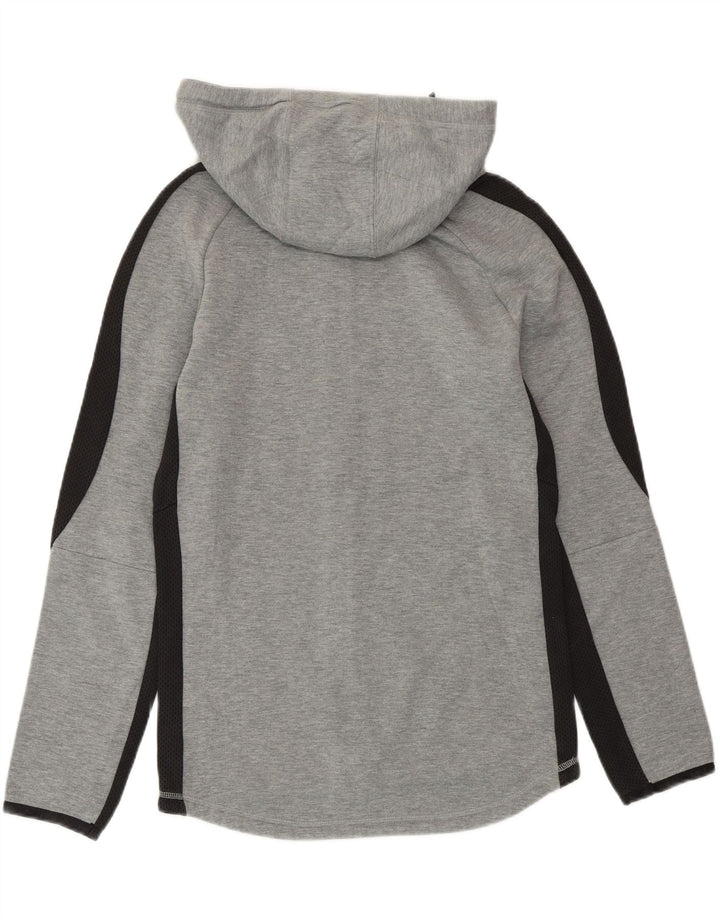 PUMA Herren-Kapuzenpullover mit Reißverschluss, klein, Grau, Colourblock-Baumwolle