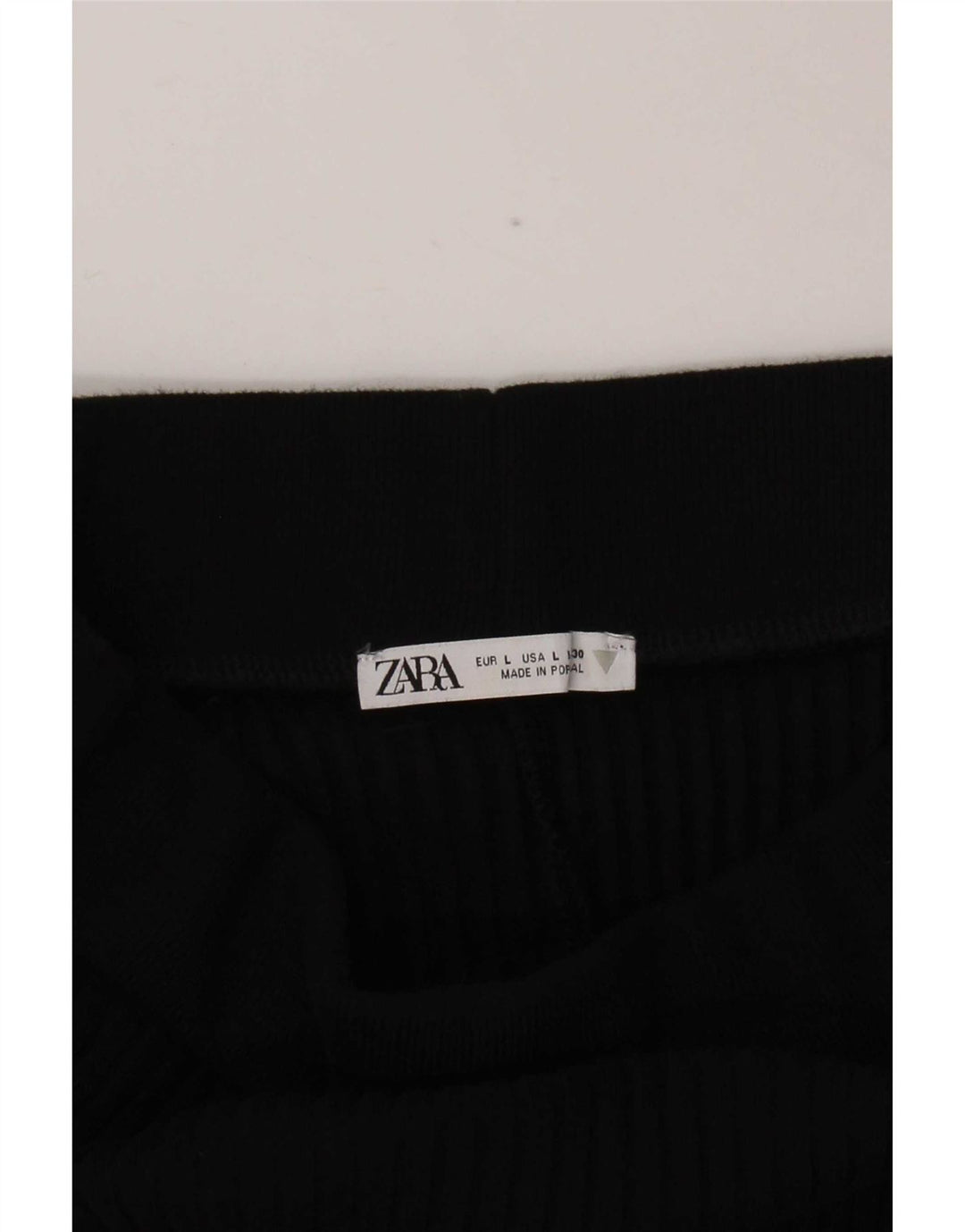 Zara Damen Midirock mit hoher Taille, Größe L, W30, Schwarz