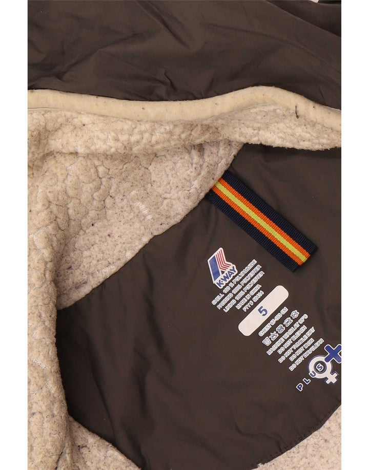 K-Way Herren-Windbreakerjacke mit Kapuze, UK 38, Mittelgrau, Polyamid