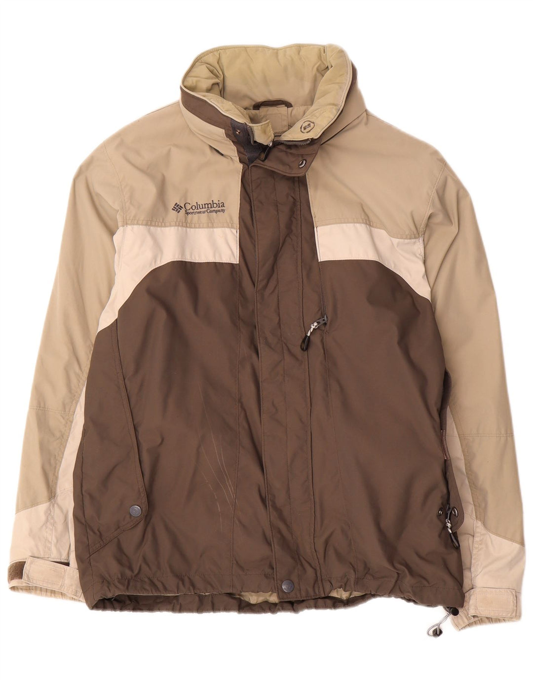 Columbia Herren Interchange Regenjacke UK 38 Mittelbraunes Colourblock-Nylon