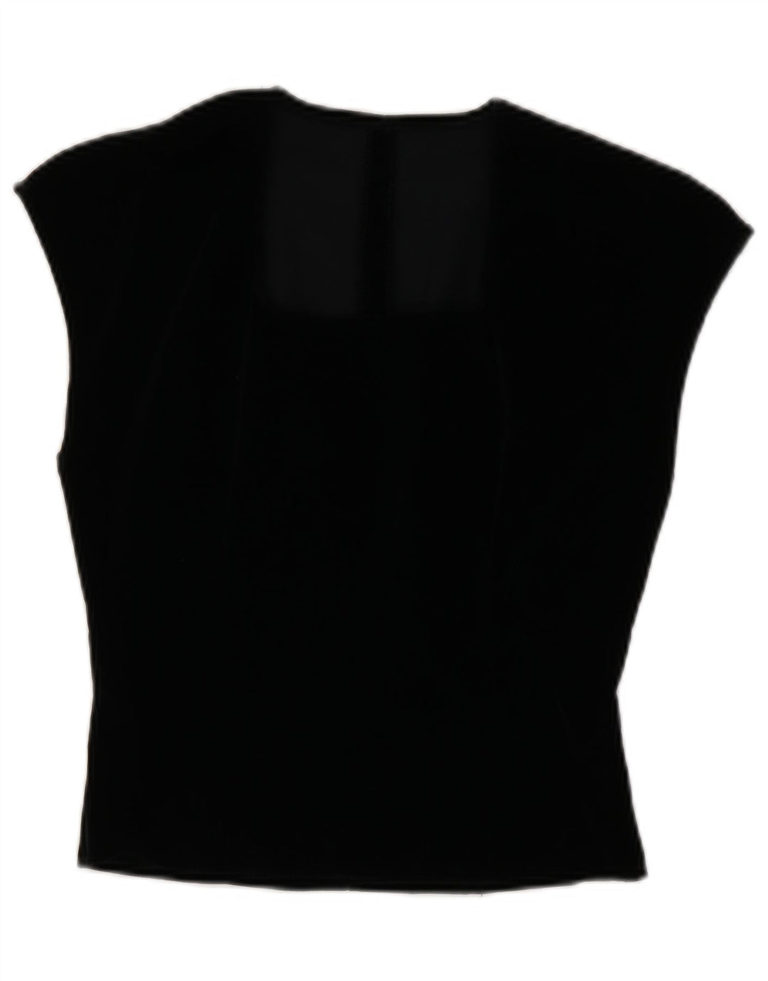Vintage Damen Weste Bluse Top IT 44 Medium Schwarz