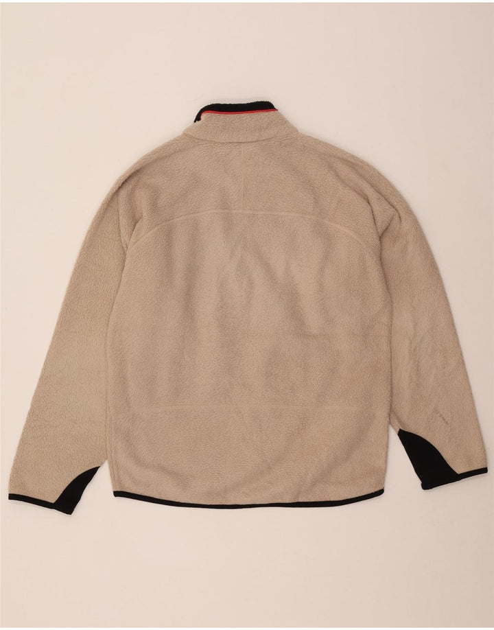 Fila Herren Fleecejacke UK 40 Large Beige Colourblock Polyester