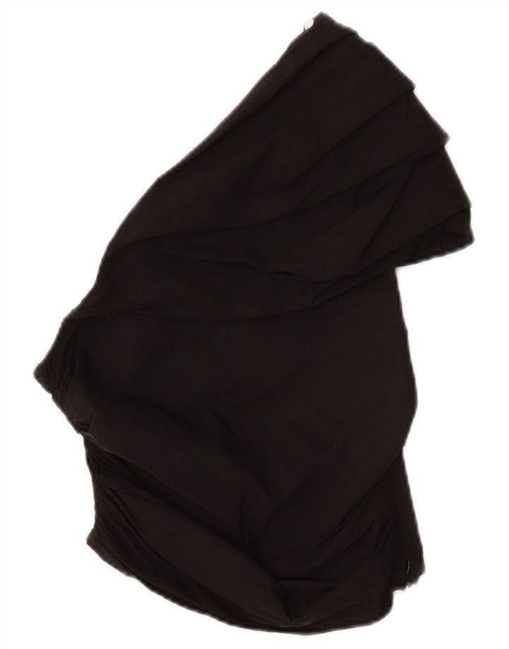 Zara Damen Crop One Shoulder Top UK 12 Medium Schwarz